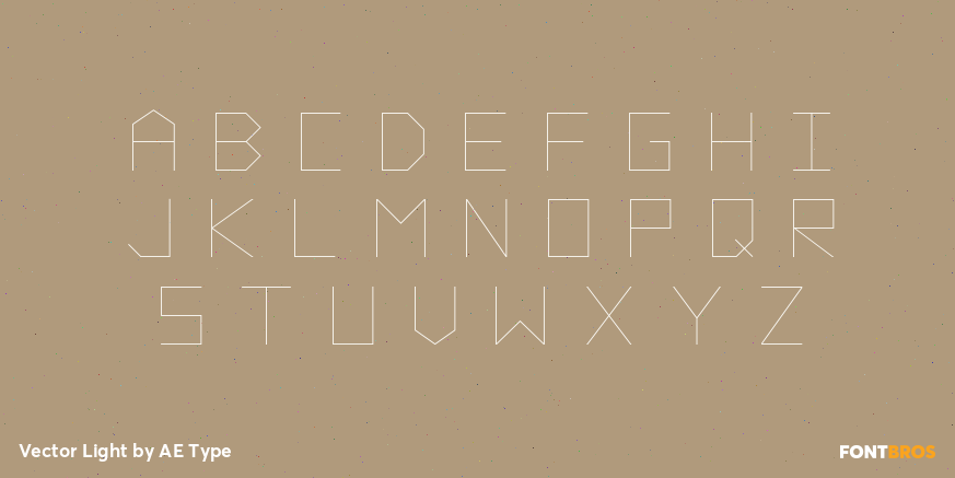 Vector Light Font Poster #3