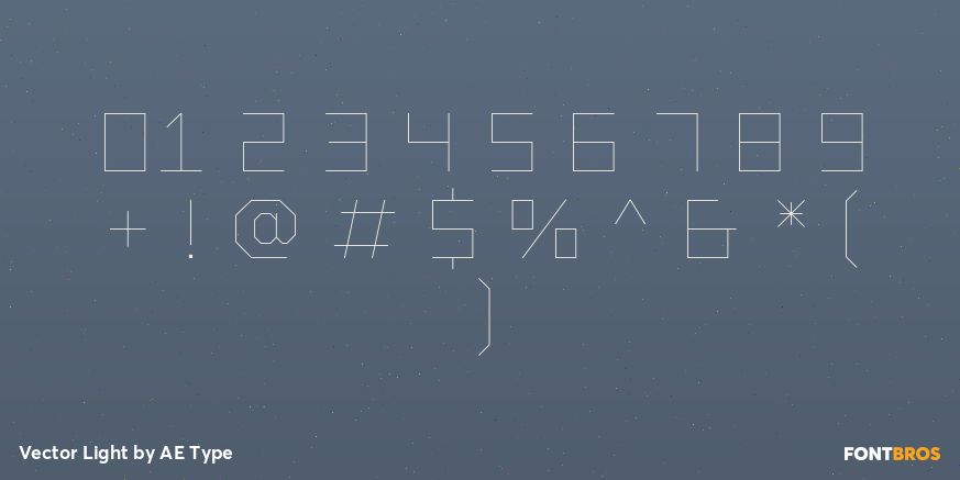 Vector Light Font Poster #4