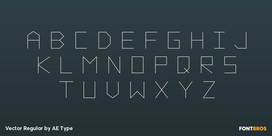 Vector Regular Font Poster #2