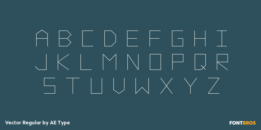 Vector Regular Font Poster #3