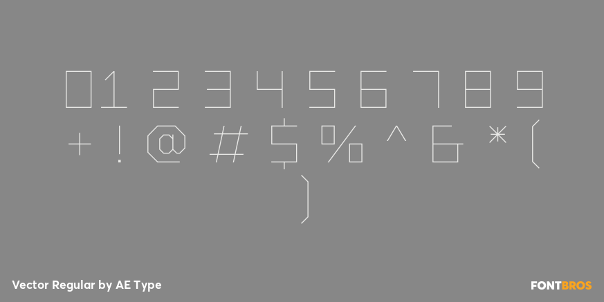 Vector Regular Font Poster #4