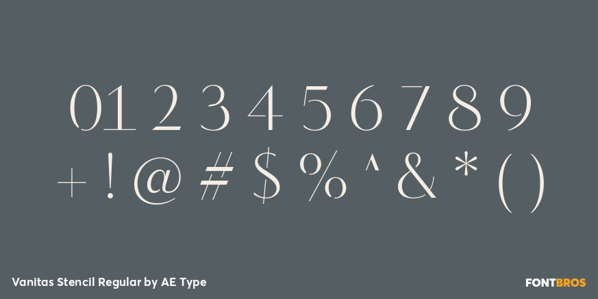 Vanitas Stencil Regular Font Poster #1