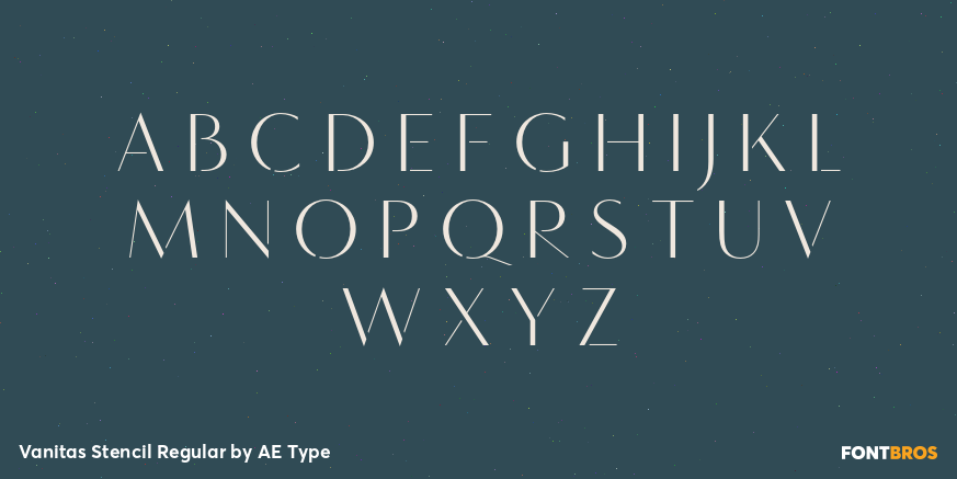 Vanitas Stencil Regular Font Poster #2