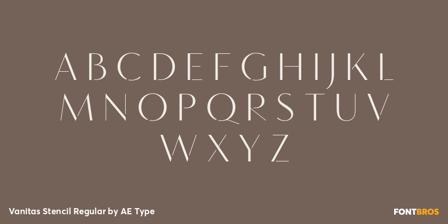 Vanitas Stencil Regular Font Poster #1