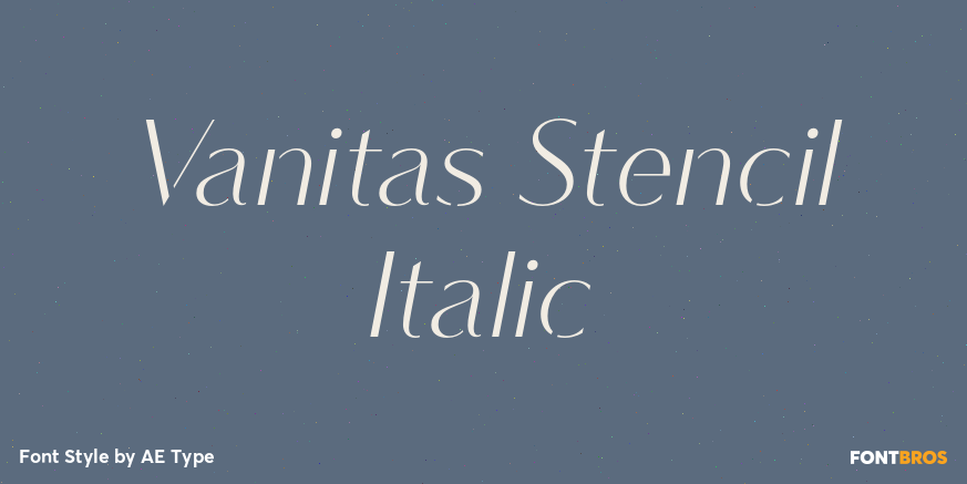 Vanitas Stencil Italic Poster