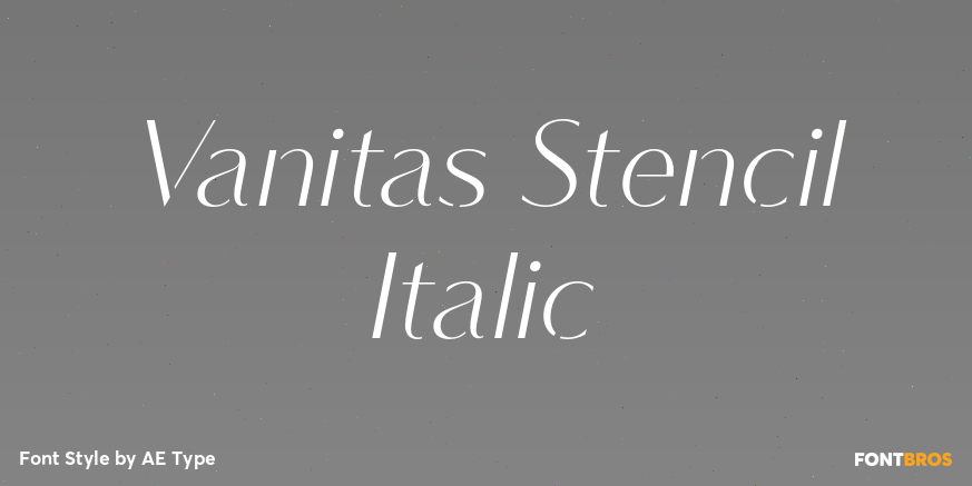 Vanitas Stencil Italic Poster