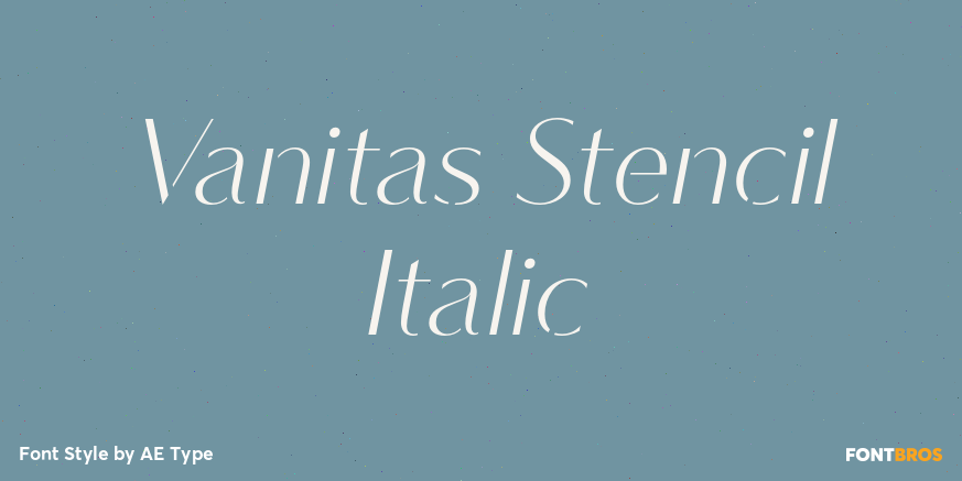 Vanitas Stencil Italic Poster