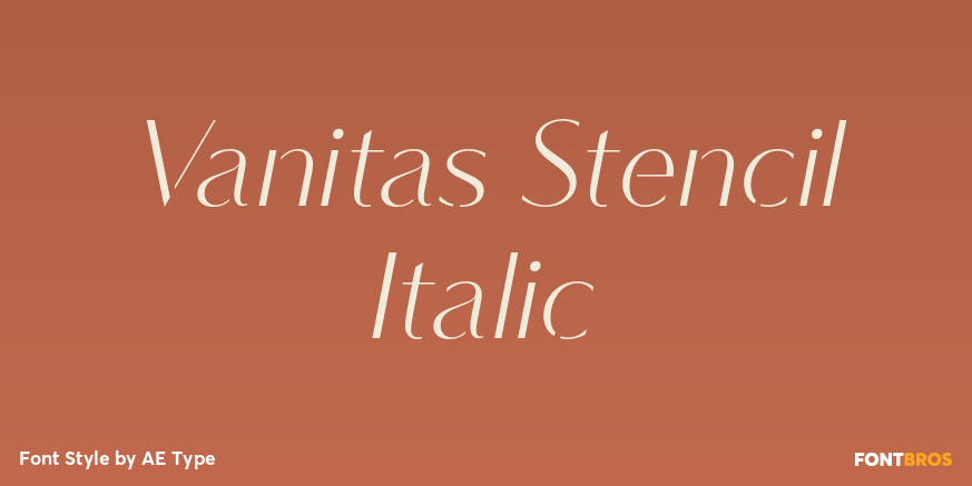 Vanitas Stencil Italic Poster