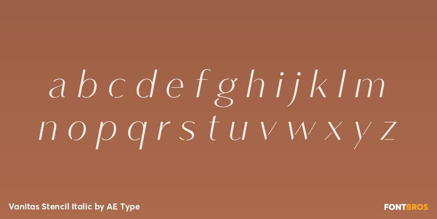 Vanitas Stencil Italic Font Poster #1