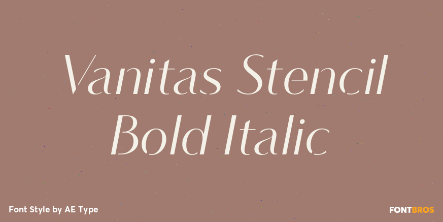 Vanitas Stencil Bold Italic Poster