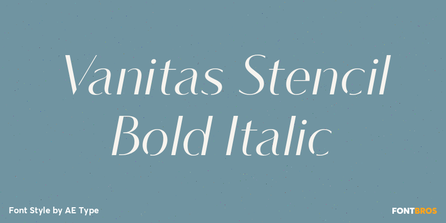 Vanitas Stencil Bold Italic Poster