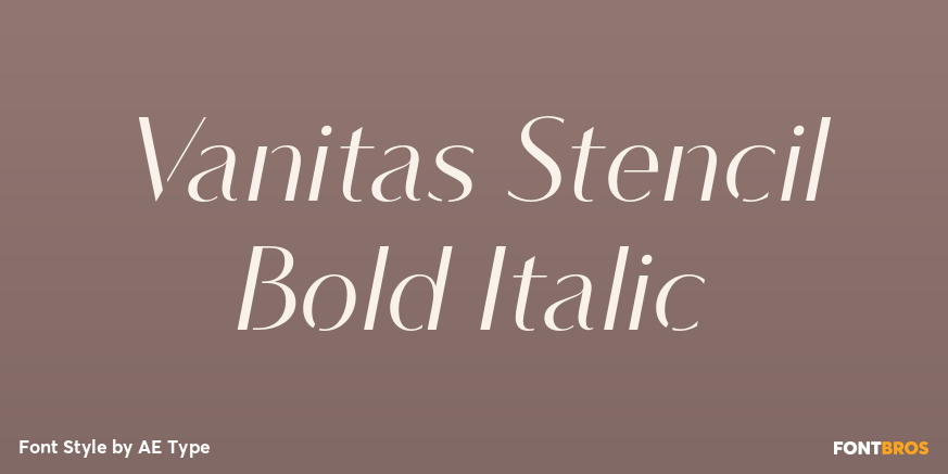 Vanitas Stencil Bold Italic Poster