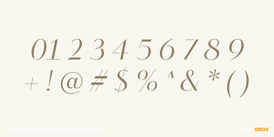 Vanitas Stencil Bold Italic Font Poster #1