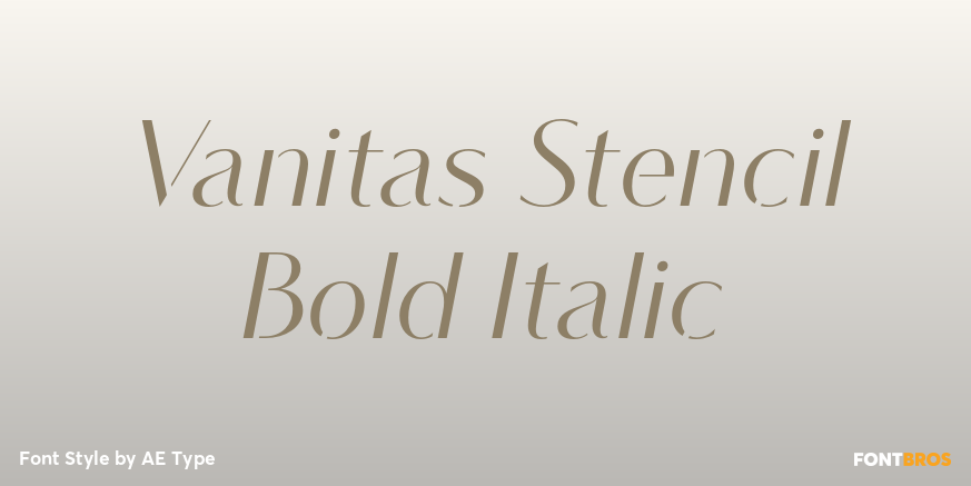 Vanitas Stencil Bold Italic Poster