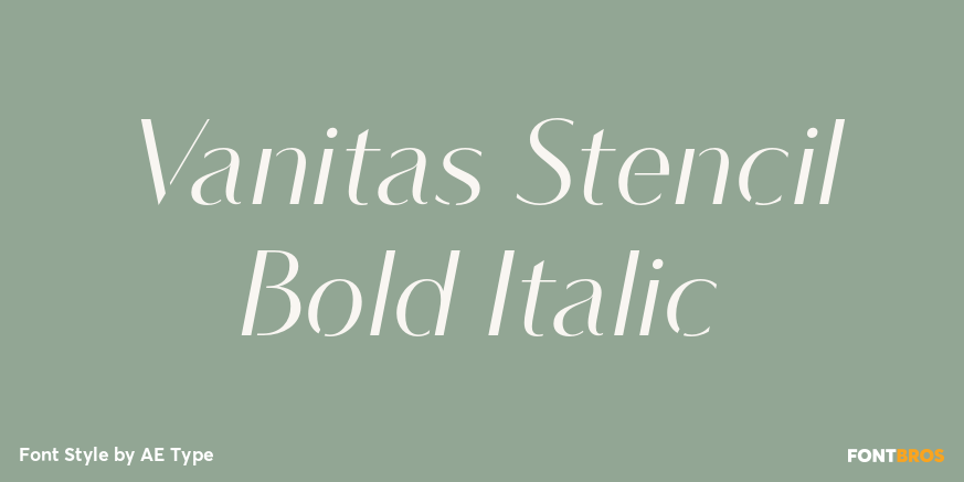 Vanitas Stencil Bold Italic Poster