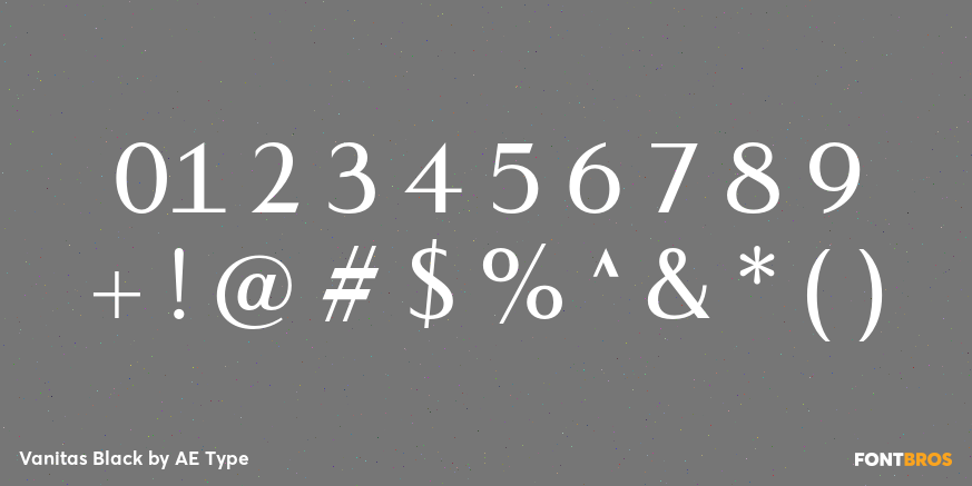 Vanitas Black Font Poster #4