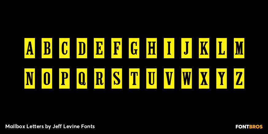 Mailbox Letters Font Poster #2
