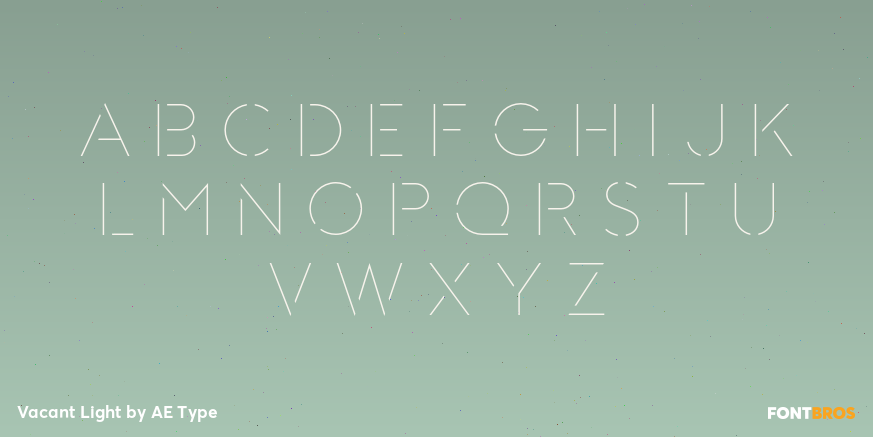 Vacant Light Font Poster #1