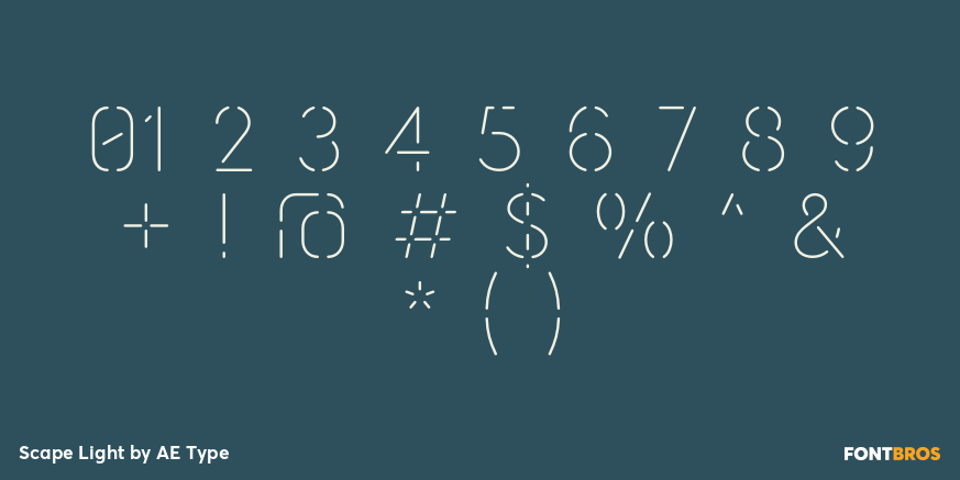 Scape Light Font Poster #1
