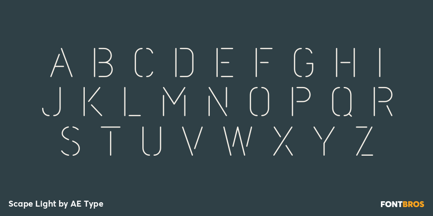 Scape Light Font Poster #1