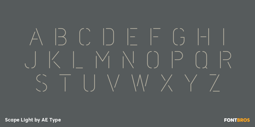 Scape Light Font Poster #1