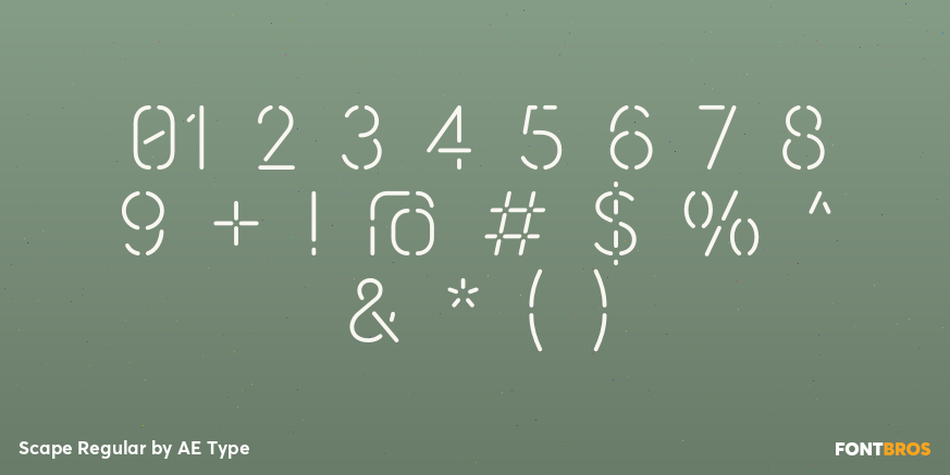 Scape Regular Font Poster #1