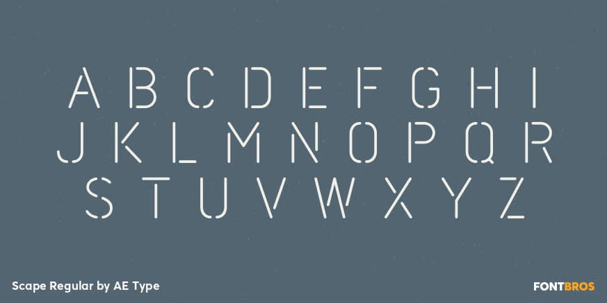 Scape Regular Font Poster #2