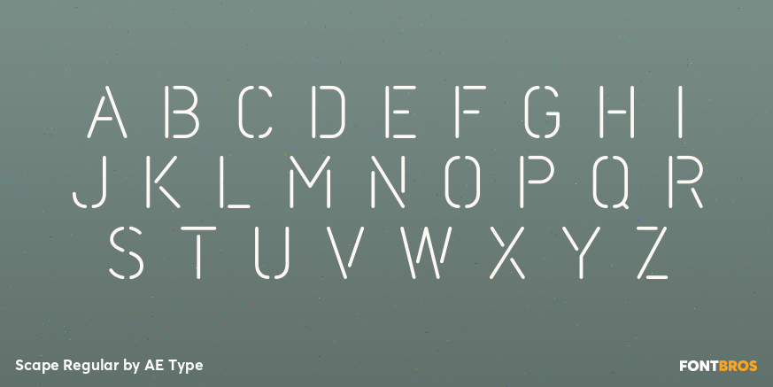Scape Regular Font Poster #1