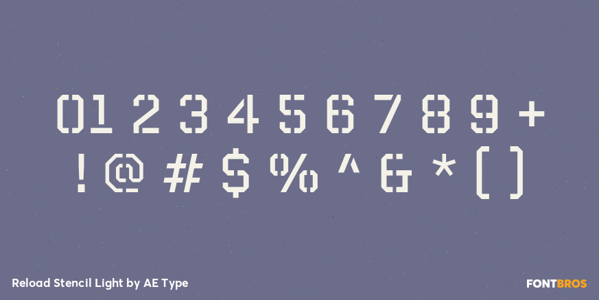 Reload Stencil Light Font Poster #1