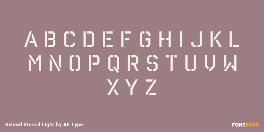 Reload Stencil Light Font Poster #1