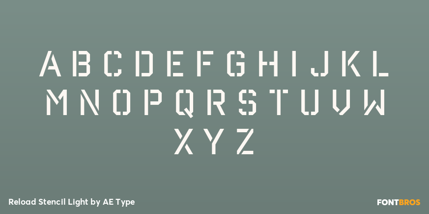 Reload Stencil Light Font Poster #1