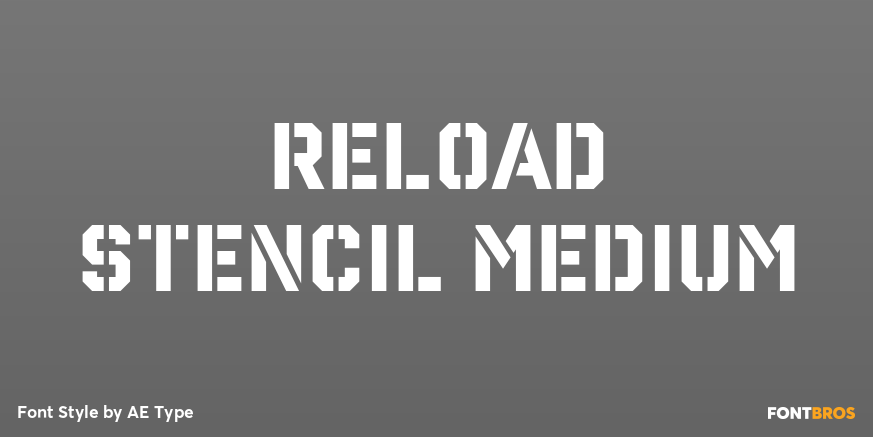 Reload Stencil Medium Poster