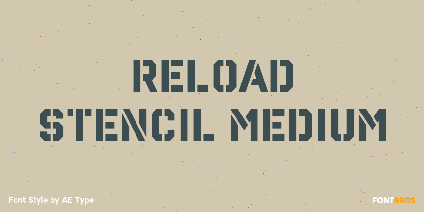 Reload Stencil Medium Poster