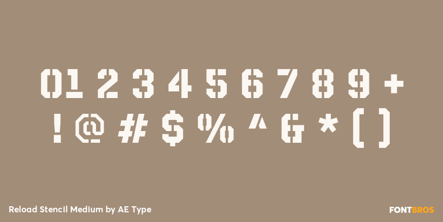 Reload Stencil Medium Font Poster #1