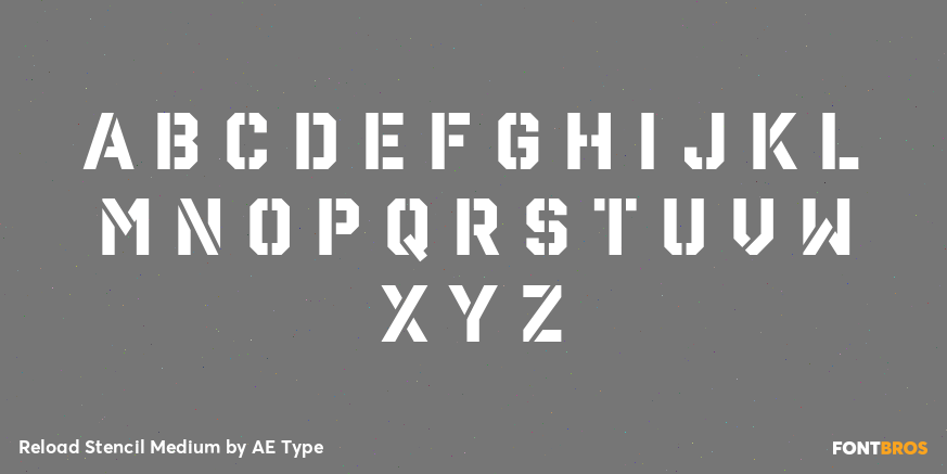 Reload Stencil Medium Font Poster #2