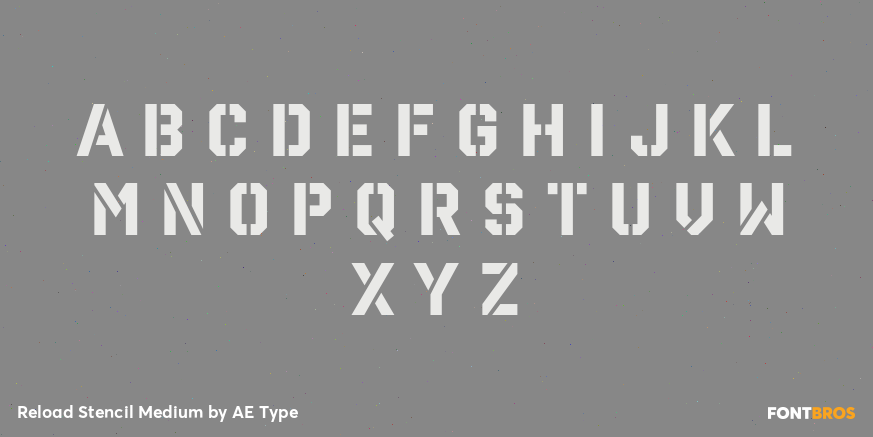 Reload Stencil Medium Font Poster #3