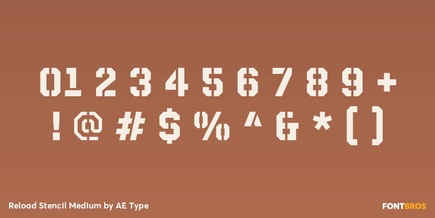 Reload Stencil Medium Font Poster #4