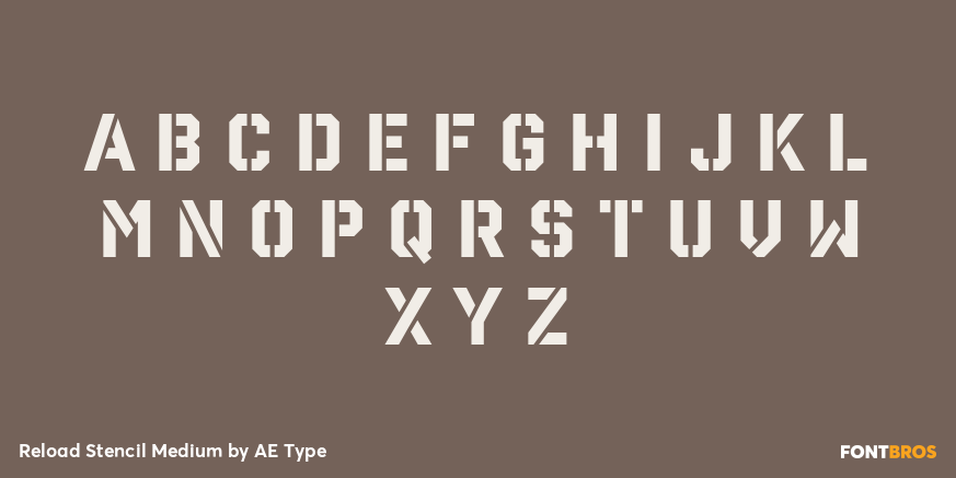 Reload Stencil Medium Font Poster #1