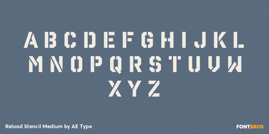 Reload Stencil Medium Font Poster #1