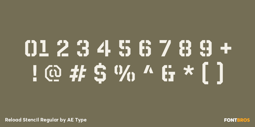 Reload Stencil Regular Font Poster #1