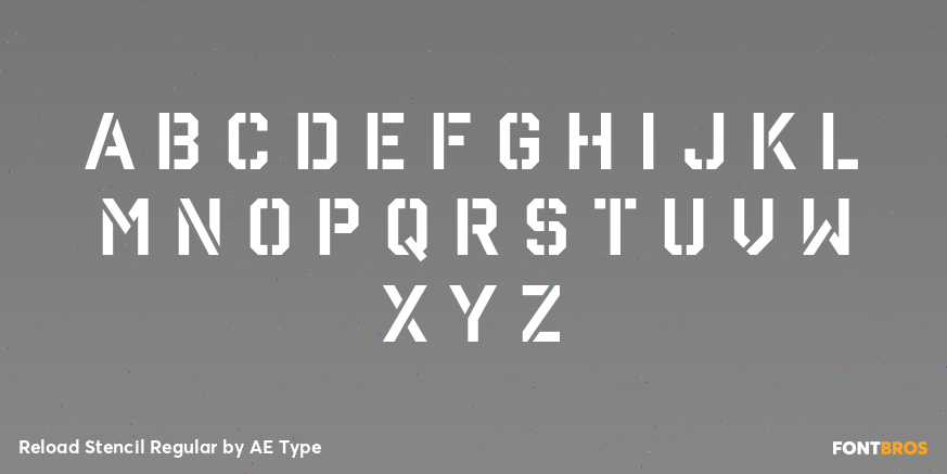 Reload Stencil Regular Font Poster #2