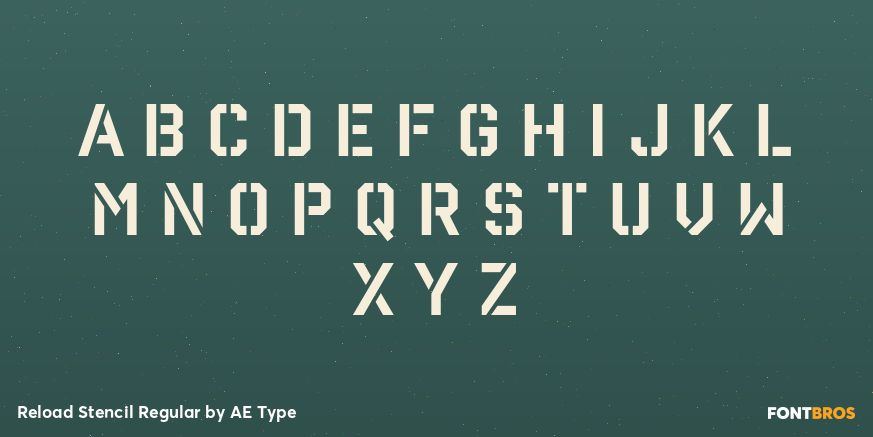 Reload Stencil Regular Font Poster #1