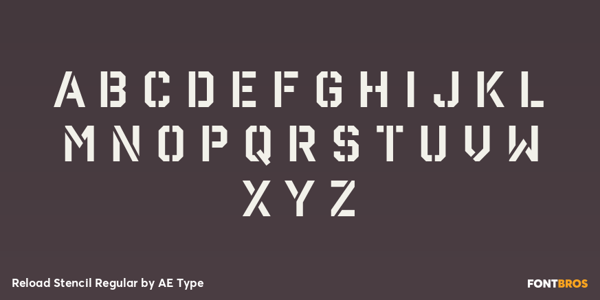Reload Stencil Regular Font Poster #1