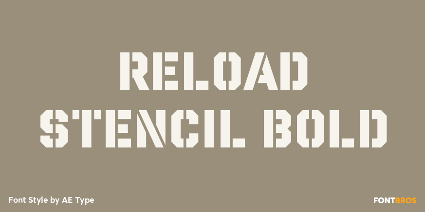Reload Stencil Bold Poster