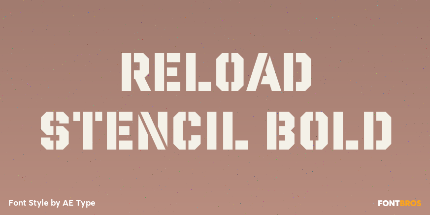 Reload Stencil Bold Poster