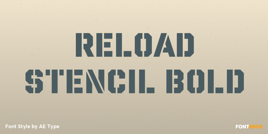 Reload Stencil Bold Poster