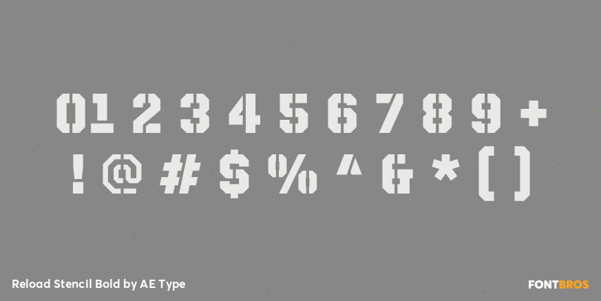 Reload Stencil Bold Font Poster #1