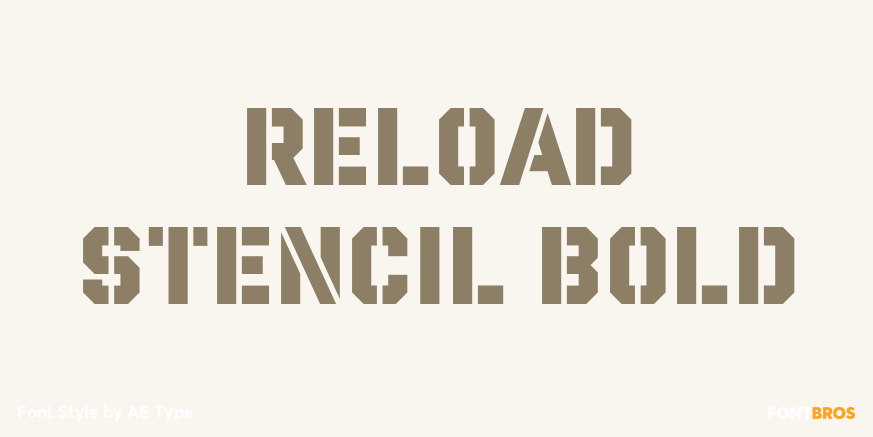 Reload Stencil Bold Poster