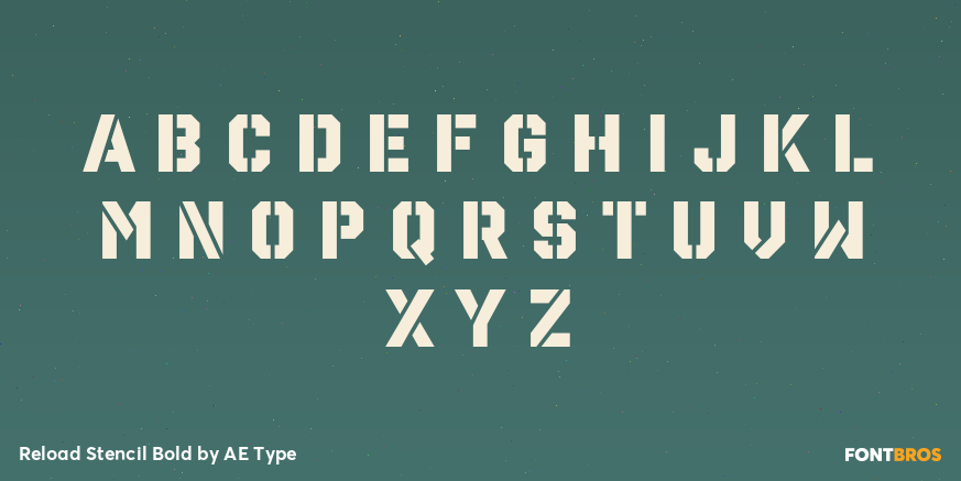 Reload Stencil Bold Font Poster #2
