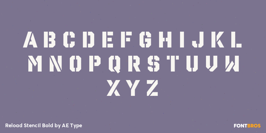 Reload Stencil Bold Font Poster #3